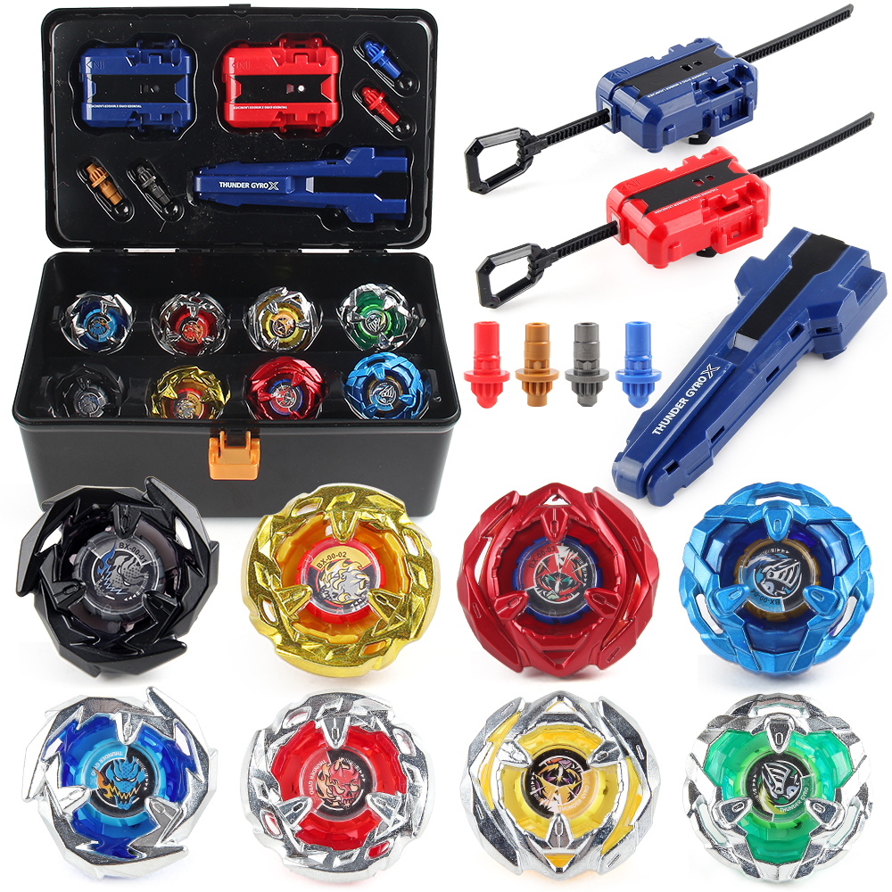AliExpress Bey X Spinning Toy Kit Gyro Metal Battle Tops with Launchers Organize Box Set Gift, view 2