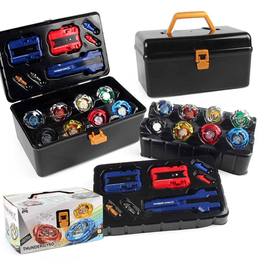 AliExpress Bey X Spinning Toy Kit Gyro Metal Battle Tops with Launchers Organize Box Set Gift, view 5