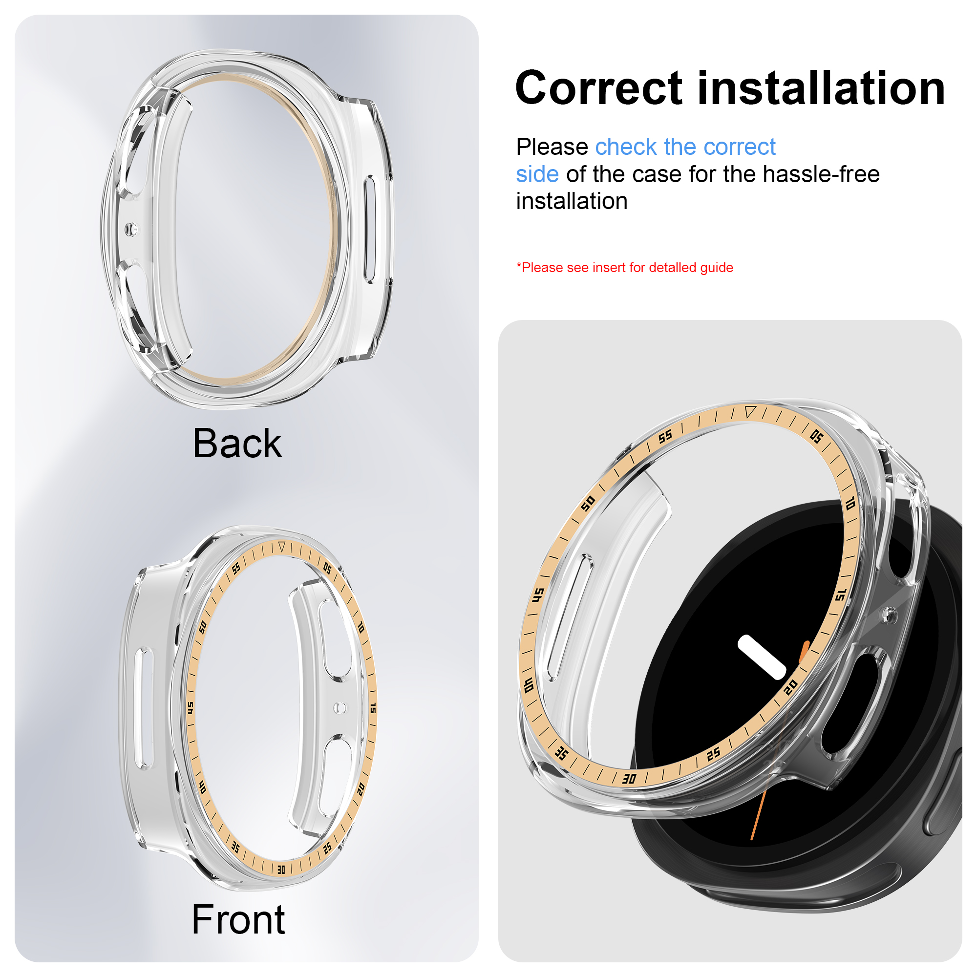 AliExpress Hard PC Bezel Bumper Case for Galaxy Watch 8, view 2