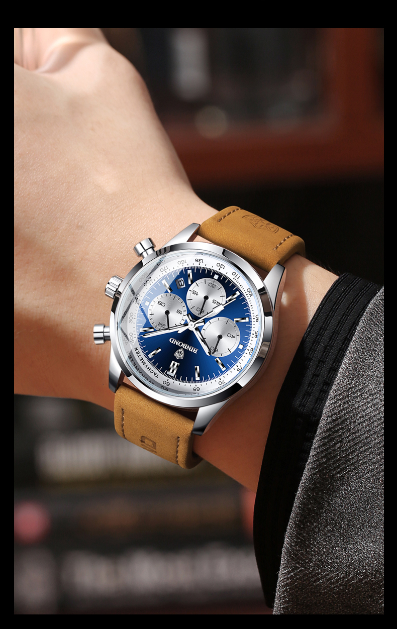 AliExpress BINBOND Men's Chronograph Quartz Watch, view 4