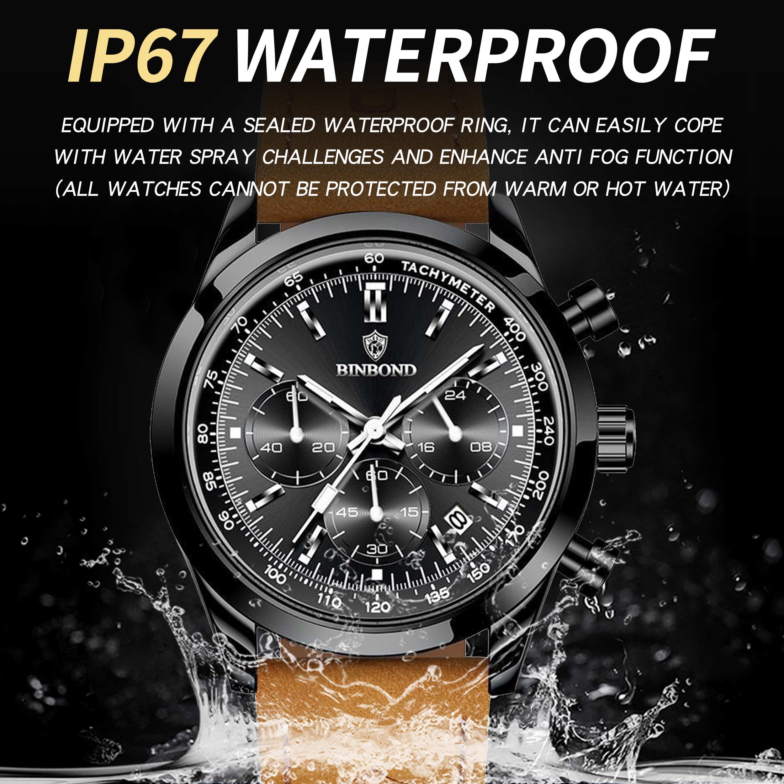 AliExpress BINBOND Men's Chronograph Quartz Watch, view 5