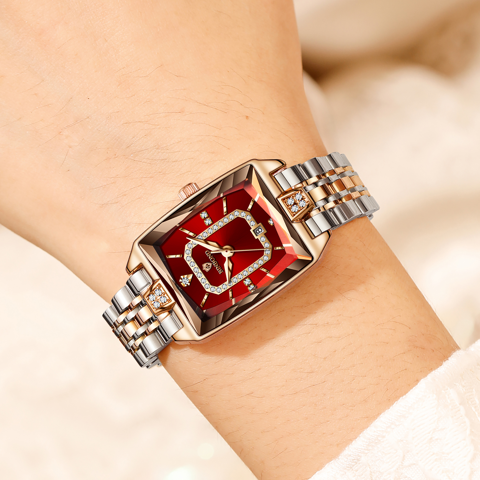 AliExpress BINBOND Zircon Women's Waterproof Quartz Watch, view 4