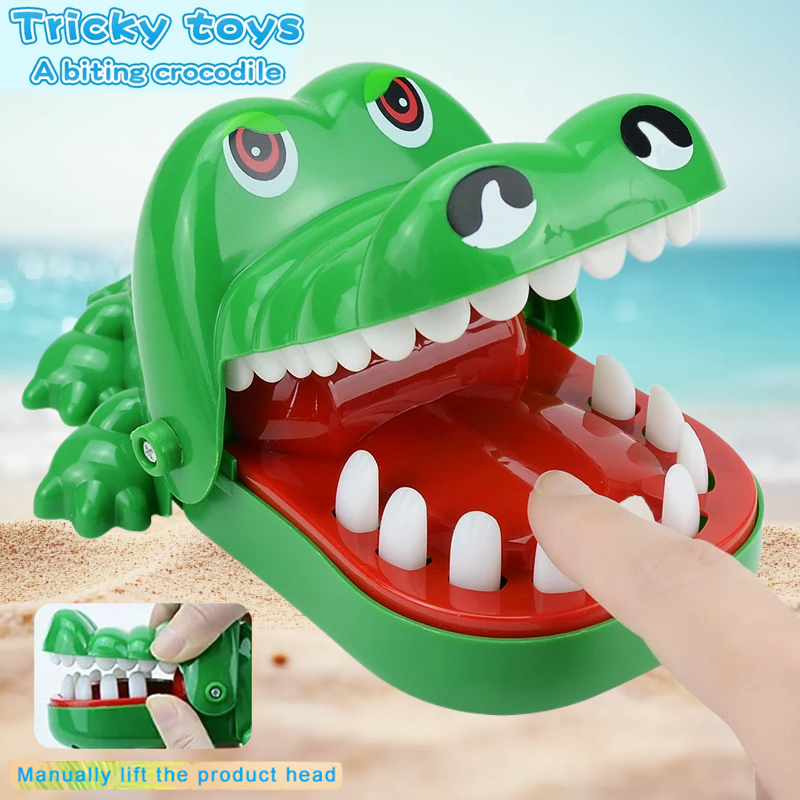 AliExpress Bite hand crocodile children's toy stress relief toy Bite hand toy parent-child interactive party prank toy