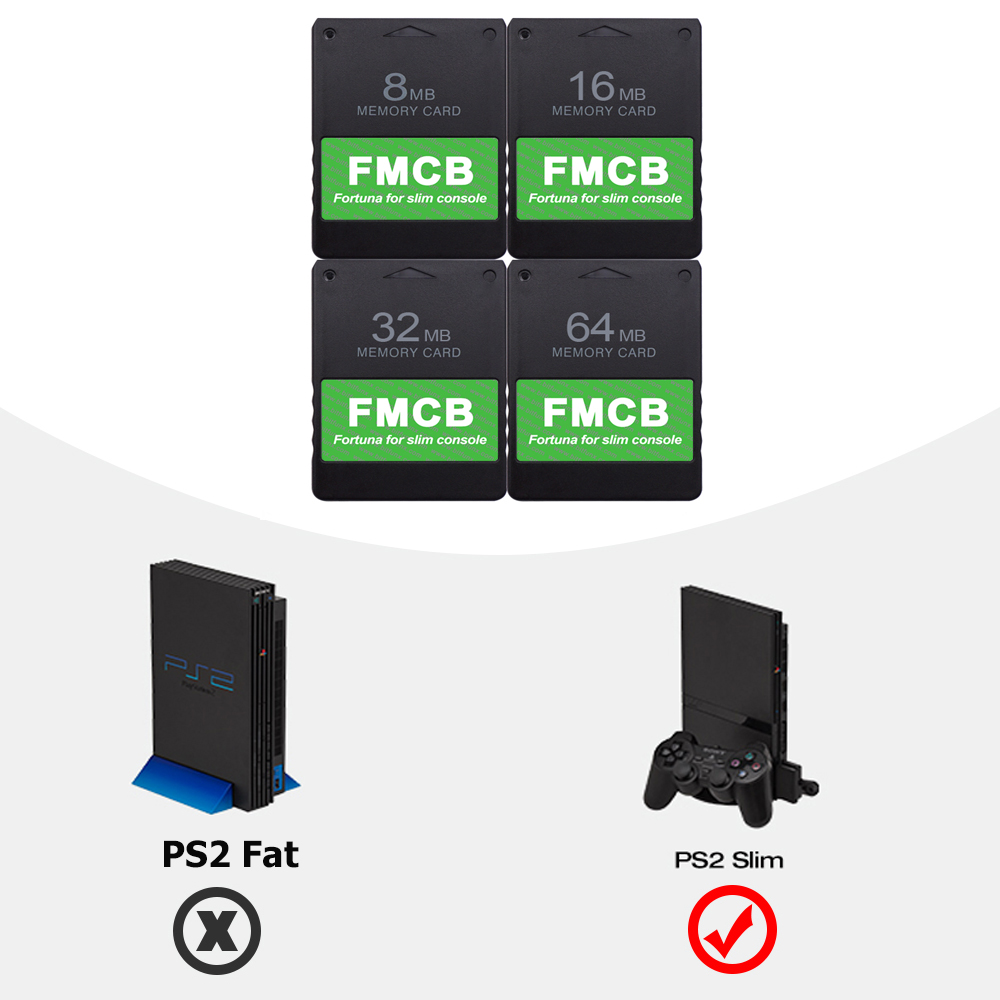 AliExpress Bitfunx Fortuna FMCB Free McBoot Memory Card for Sony Playstation2 PS2 Slim Game Console, view 2