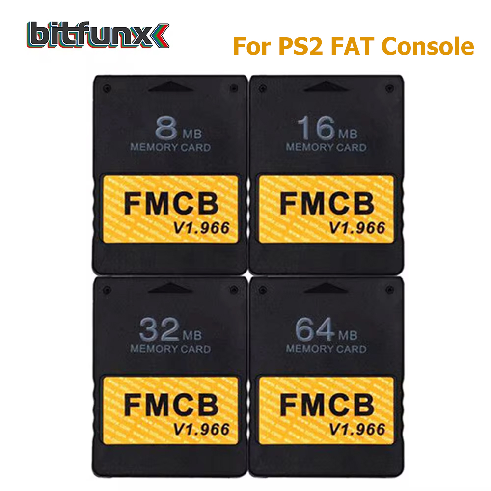 AliExpress Bitfunx Free McBoot V1.966 8MB/16MB/32MB/64MB Memory Card for PS2 Fat Console
