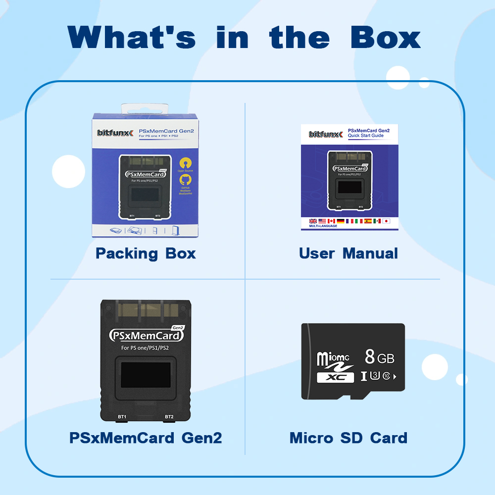 AliExpress BitFunx PSxMemCard Gen2 SD2PSX Memory Card For PS1/PS2 SD Card Reader Card Adapter For PS One Game Console Save Data Game Card, view 6