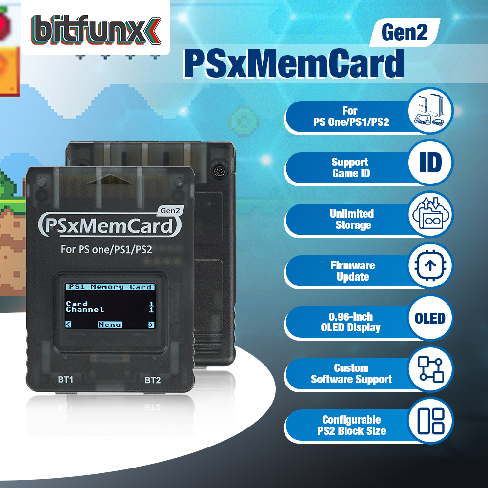 AliExpress Bitfunx PSxMemCard Gen2 Store Game Saves for PS1 and PS2 Games for PlayStation1 PS one Playstation2 Game Consoles, view 3