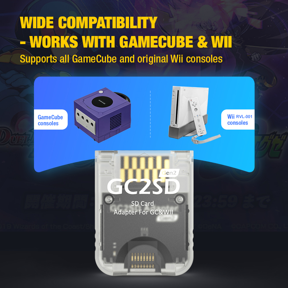 AliExpress Bitfunx Transparent GC2SD Gen2 TF Card Reader Adapter Enhanced Speed Version for All NGC GameCube and Original Wii Game Console, view 2