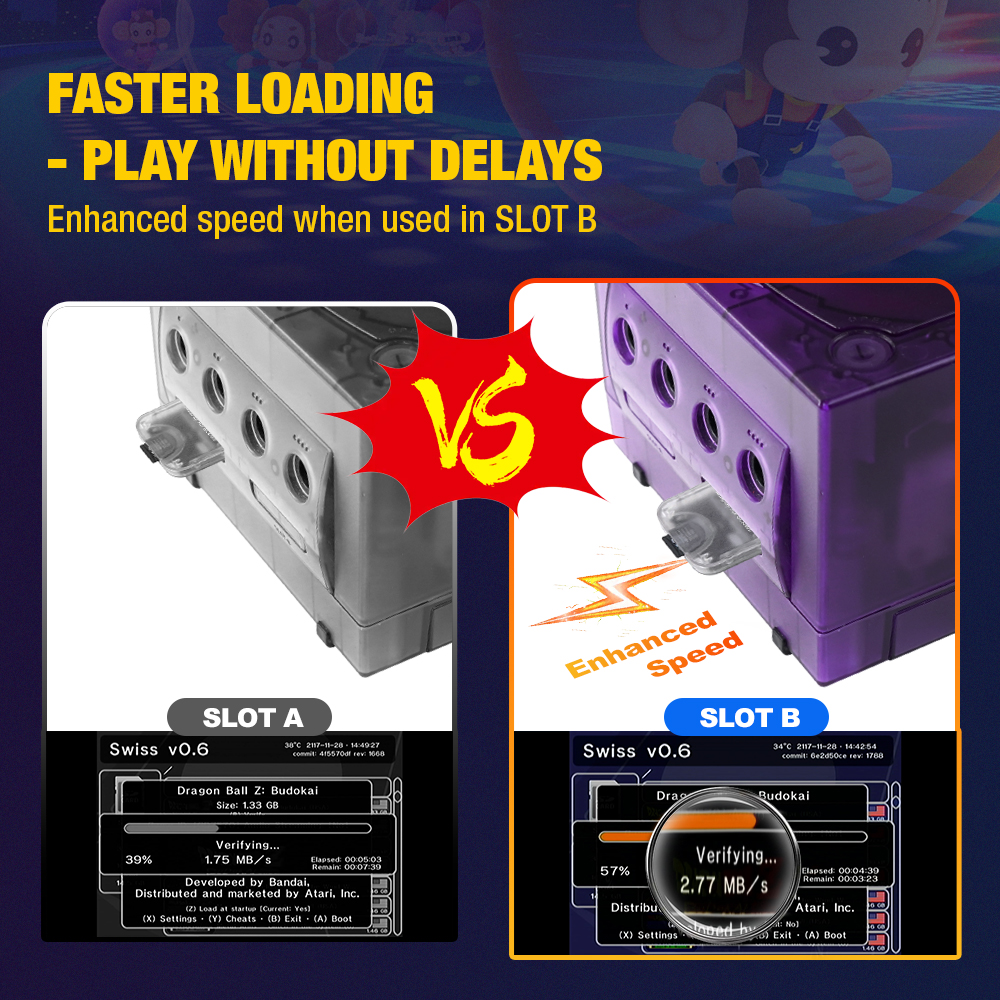 AliExpress Bitfunx Transparent GC2SD Gen2 TF Card Reader Adapter Enhanced Speed Version for All NGC GameCube and Original Wii Game Console, view 4