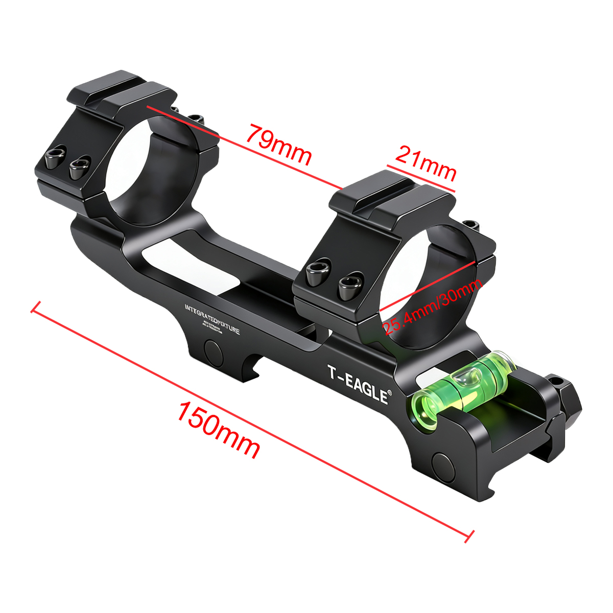 AliExpress BK/TAN One-Piece Cantilever Level Bracket 25.4/30mm Rail Scope Mount with Bubble Level for Picatinny Rail Mount, view 2