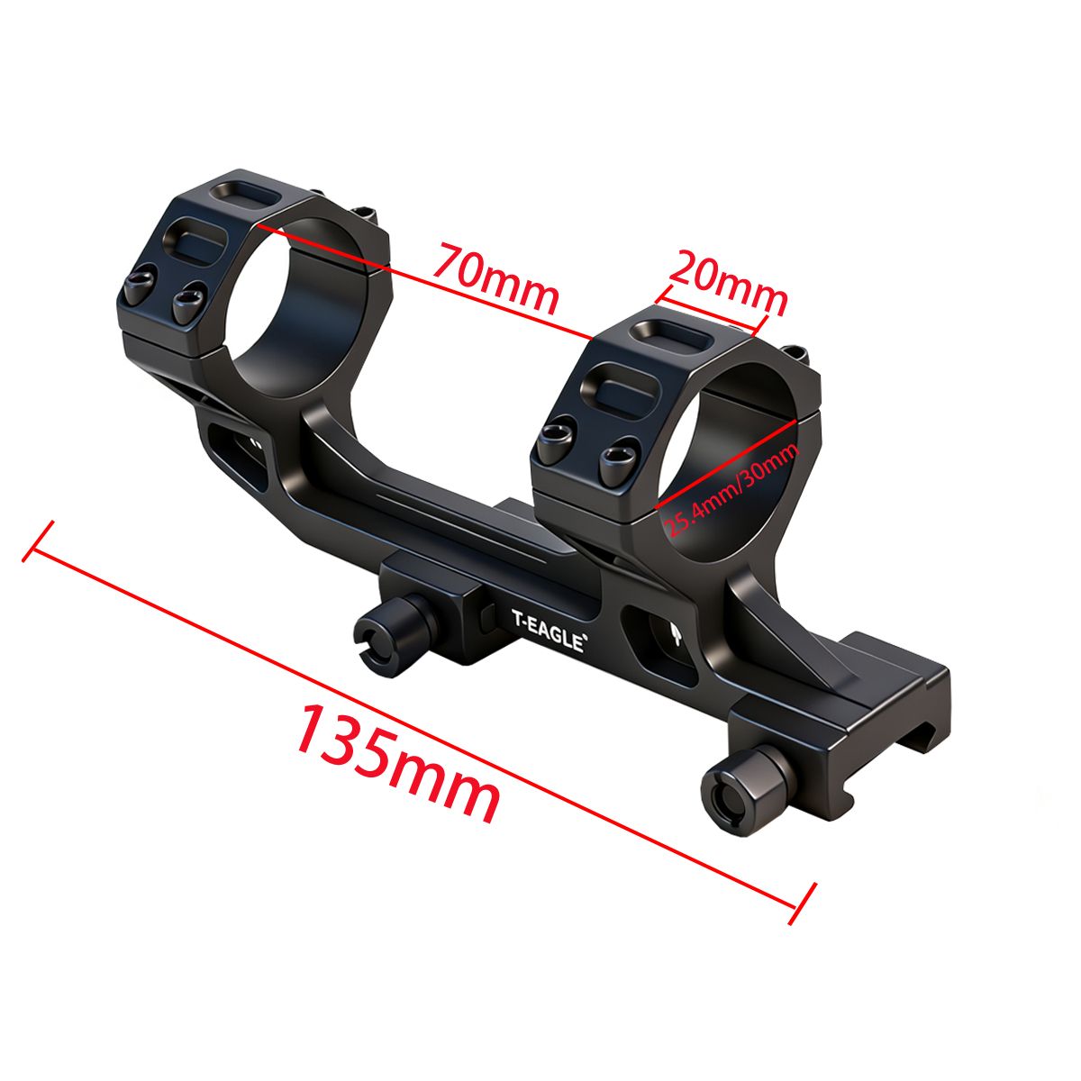 AliExpress BK/TAN One-Piece Cantilever Level Bracket 25.4/30mm Rail Scope Mount with Bubble Level for Picatinny Rail Mount, view 3
