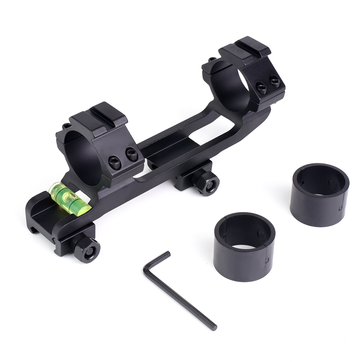 AliExpress BK/TAN One-Piece Cantilever Level Bracket 25.4/30mm Rail Scope Mount with Bubble Level for Picatinny Rail Mount, view 5