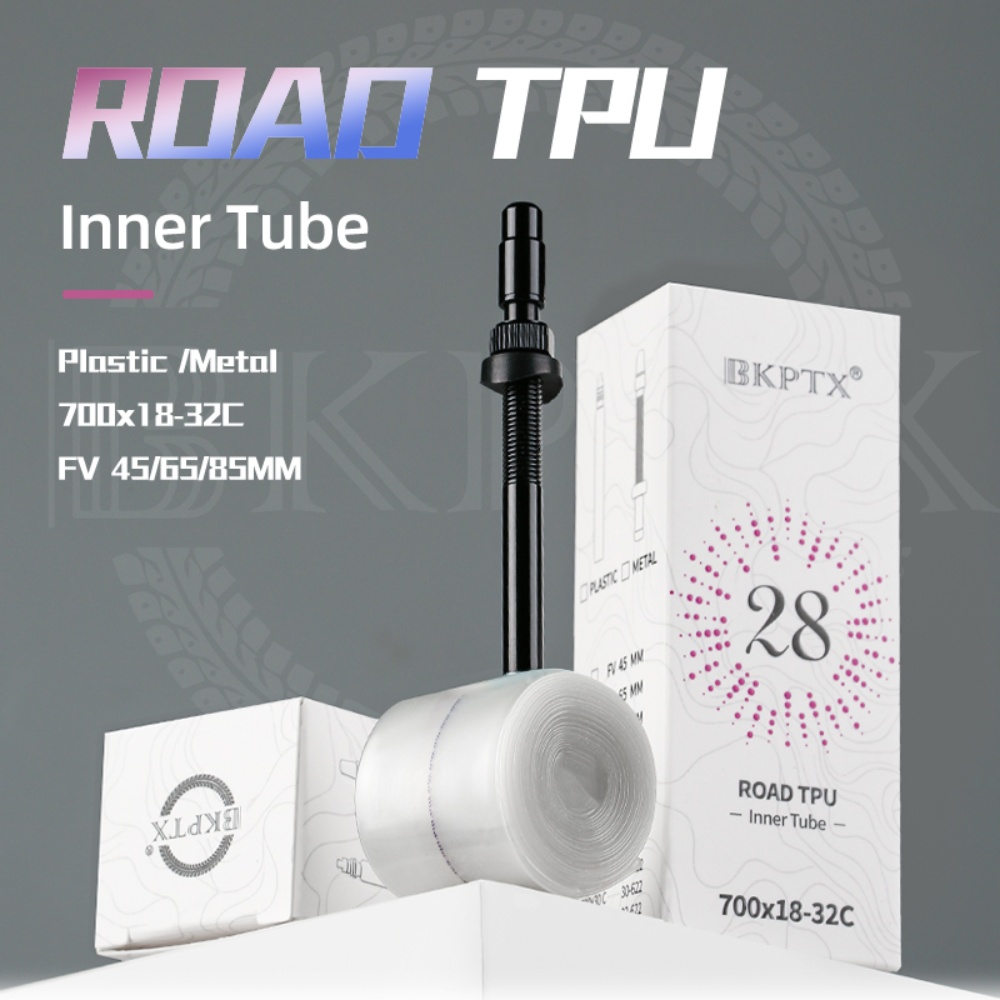 AliExpress BKPTX 1Pcs 28g Metal/Plast Ultralight Bike TPU Inner Tube 700X18 25 28 32 Road Bicycle TPU Material Tire Length French Valve