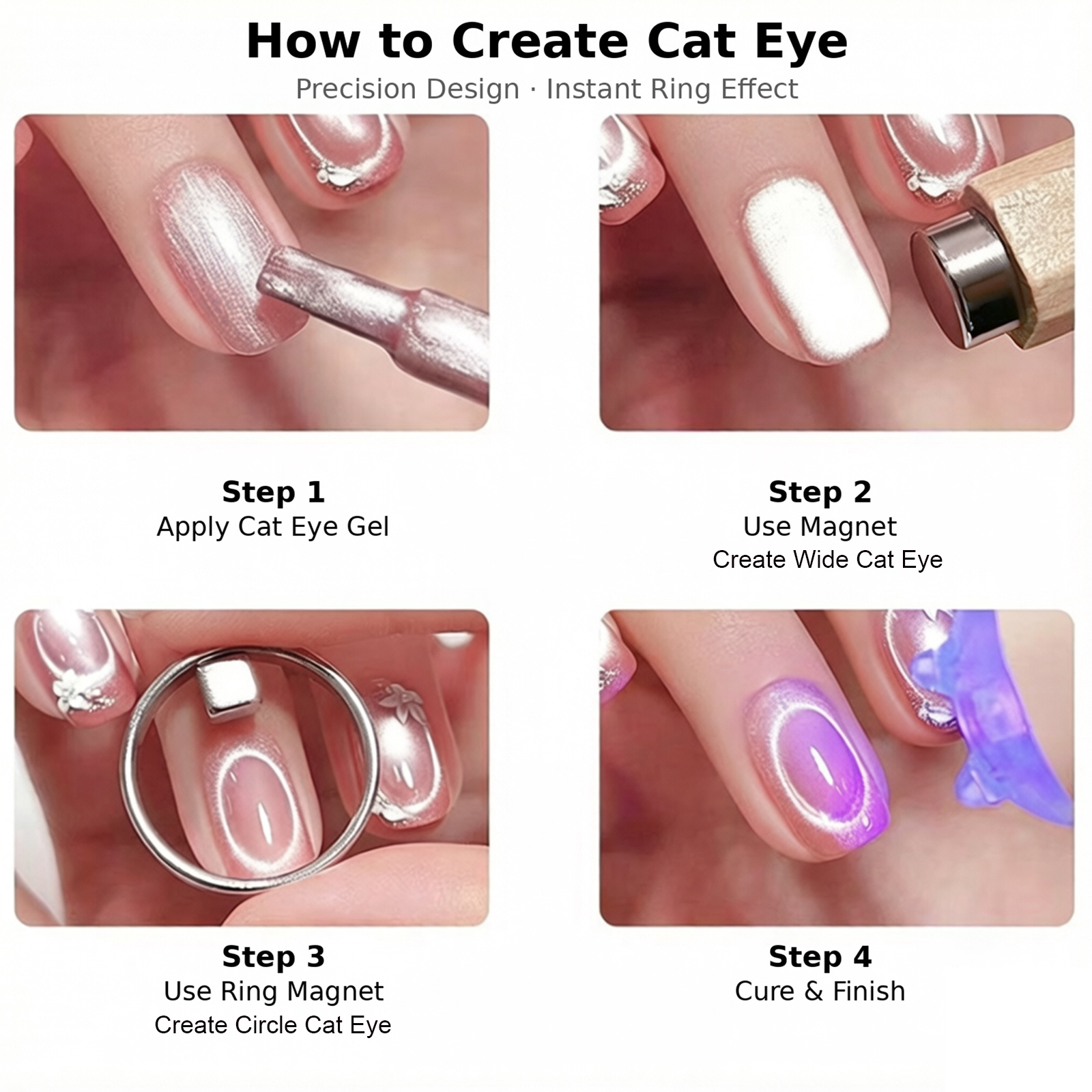 AliExpress Black Hole Cat Eye Nail Magnet Ring, view 4