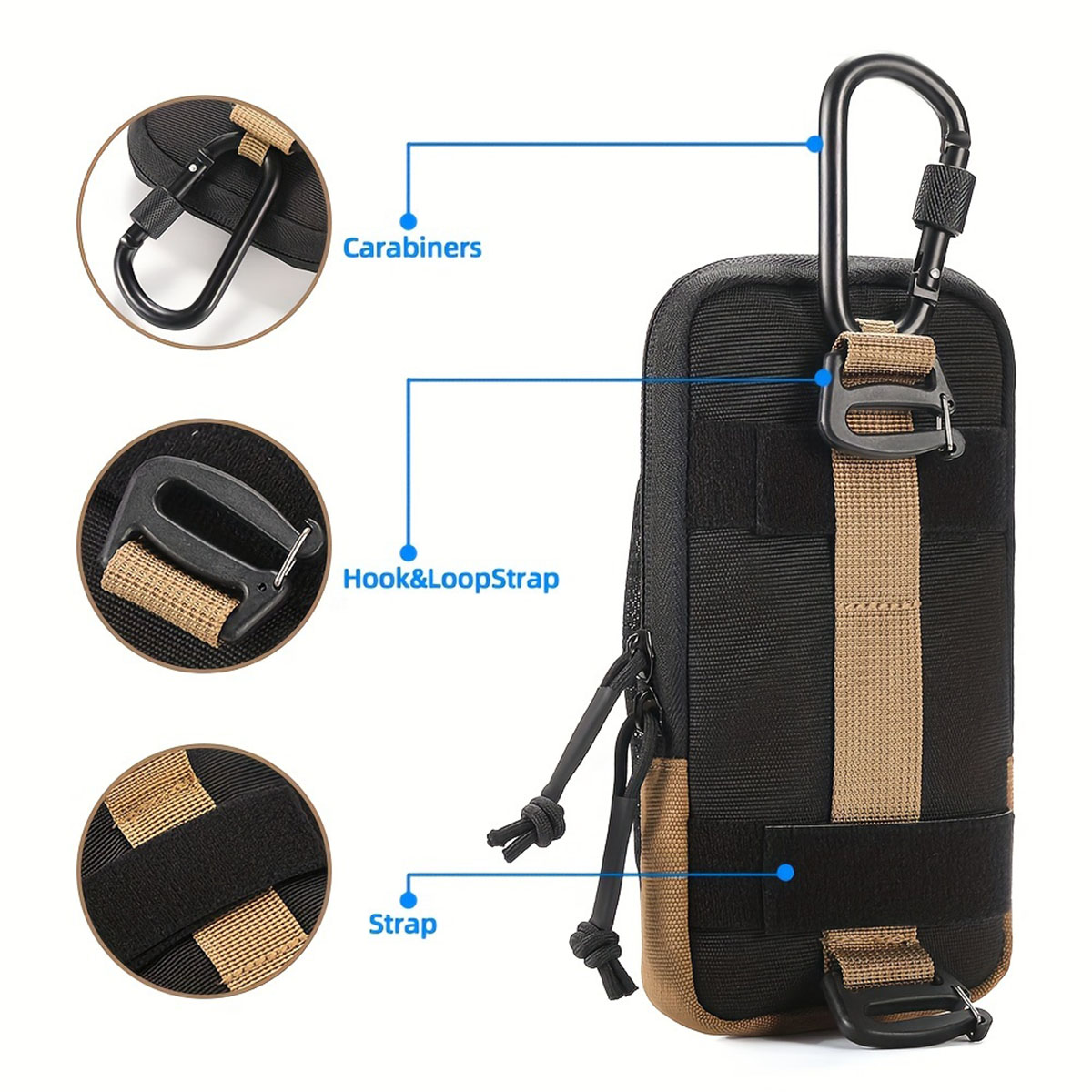 AliExpress Black Multi-Functional Hiking Waist Bag, view 4