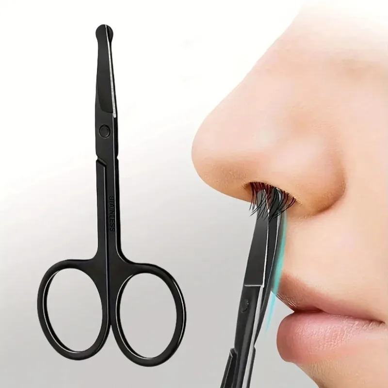 AliExpress Black Round-Head Stainless Steel Nose Hair Trimmer, view 2