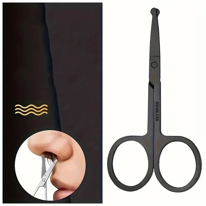 AliExpress Black Round-Head Stainless Steel Nose Hair Trimmer, view 4