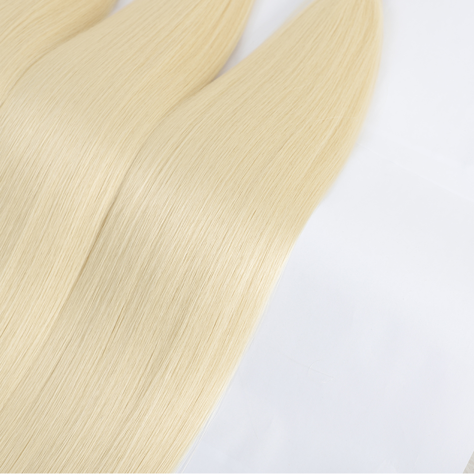 AliExpress Bone Straight Hair Bundles Salon Natural Hair Extensions Fake Fibers Super Long Synthetic Yaki Straight Hair Weaving Full to End, view 4