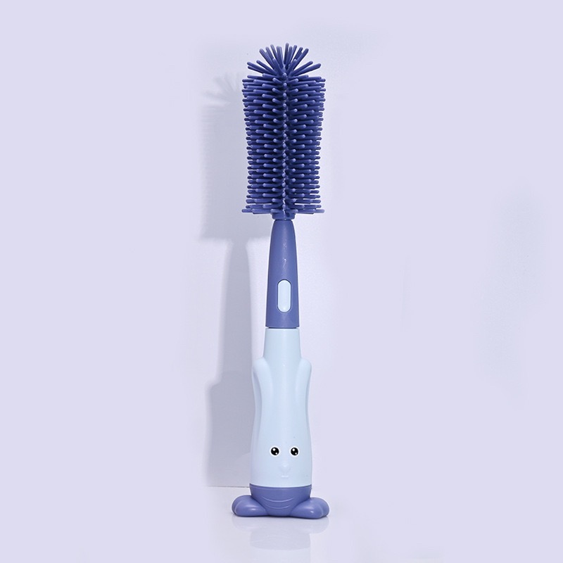 AliExpress Bottle Brush Tea Cup Multifunctional Standing Brush Food Grade Silicone Nipple Brush Set Cup Brush Three-in-one Straw Brush Spon, view 2