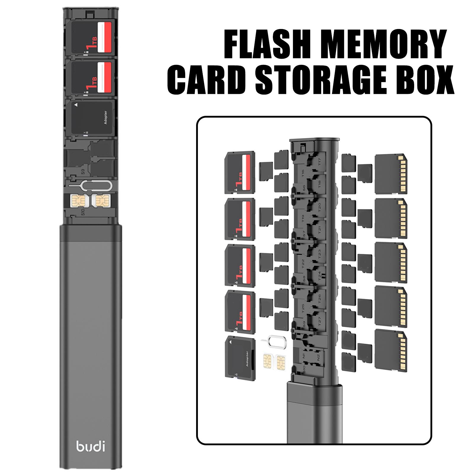 AliExpress BoxBUDI up Design 30slot Large-capacity Memory Card Box Anti-pressure And Shock-proof Card Storage Wallet Portable Anti-loss, view 2