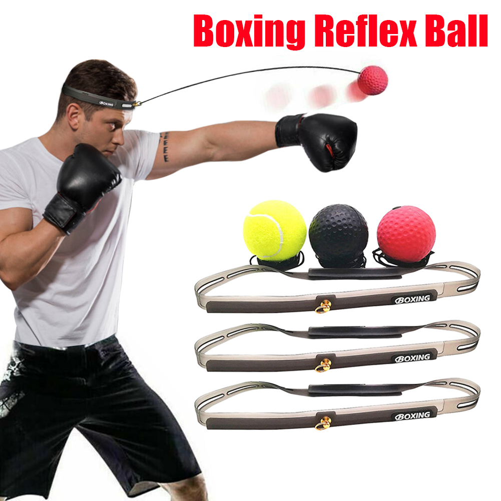 AliExpress Boxing Reflex Speed Punch Ball Boxing Rubber Balls for Agility Reaction Training with Sweatband Fitness Equipments Accessories