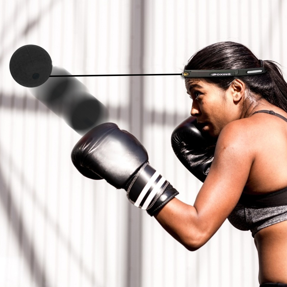 AliExpress Boxing Reflex Speed Punch Ball Boxing Rubber Balls for Agility Reaction Training with Sweatband Fitness Equipments Accessories, view 2