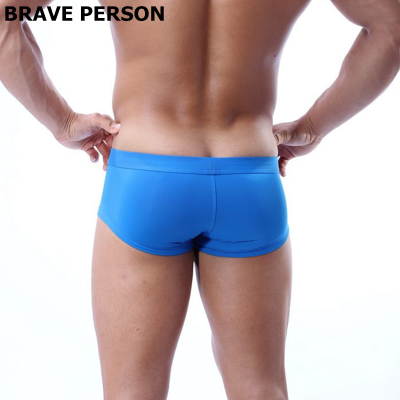 AliExpress BRAVE PERSON Men's Low-Waist Nylon Boxer Shorts Underwear 4 Color Boxer Briefs High-Quality Comfortable Men's Trunks, view 4