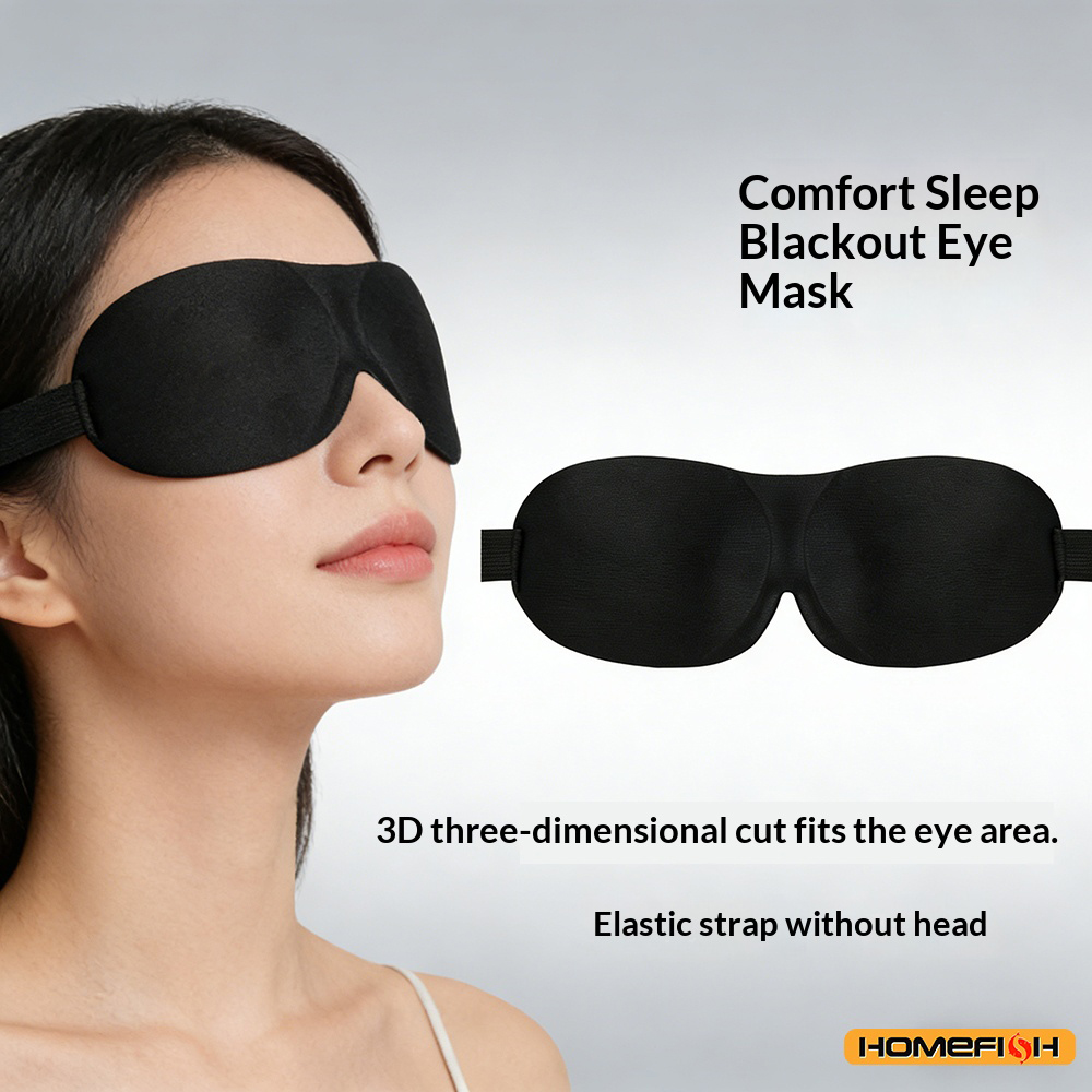 AliExpress Breathable 3D Adjustable Sleep Mask – Blocks Light, Allows Air Circulation for Eyes, Unisex Comfort Fit, view 3