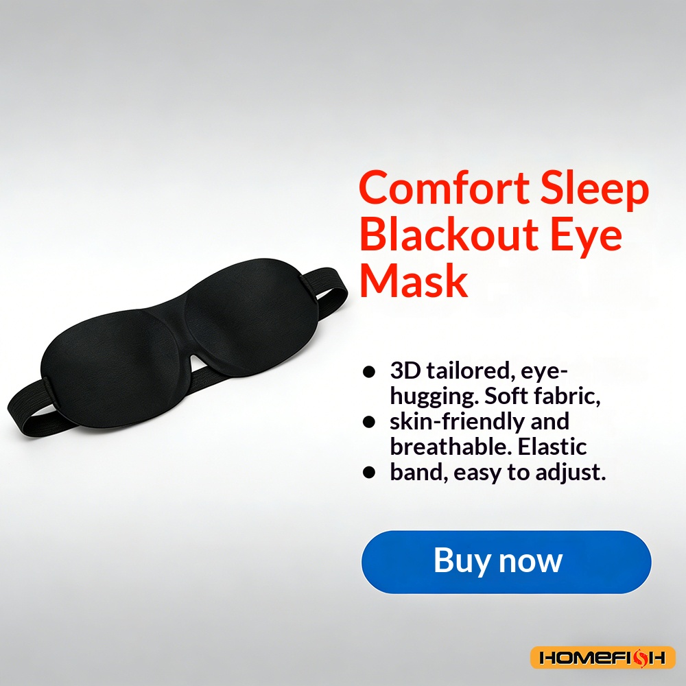 AliExpress Breathable 3D Adjustable Sleep Mask – Blocks Light, Allows Air Circulation for Eyes, Unisex Comfort Fit, view 4
