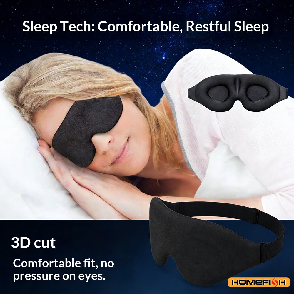 AliExpress Breathable 3D Adjustable Sleep Mask – Blocks Light, Allows Air Circulation for Eyes, Unisex Comfort Fit, view 6