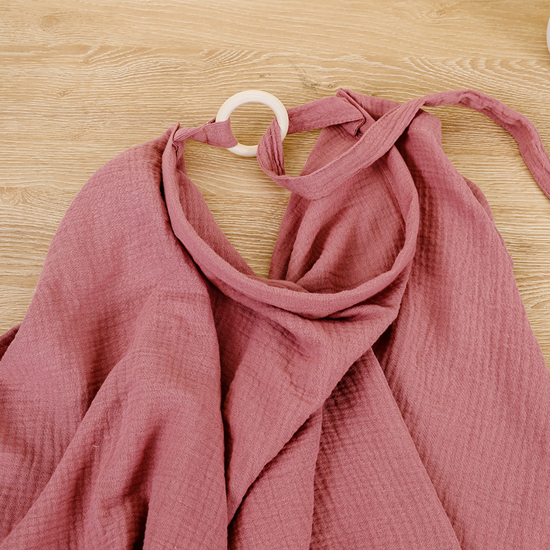 AliExpress Breathable Baby Nursing Cover Maternity Breastfeeding Cover Cotton Muslin Baby Feeding Blanket Privacy Apron Stroller Blankets, view 6