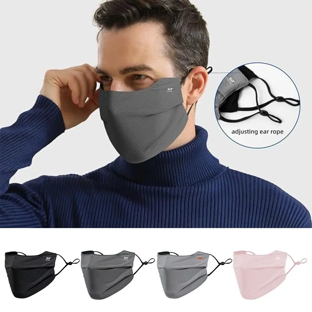 AliExpress Breathable Ice Silk Face Cover UV Face Shield Washable Reusable Sun Protection Face Mask for Motorcycle Running Riding Exercise