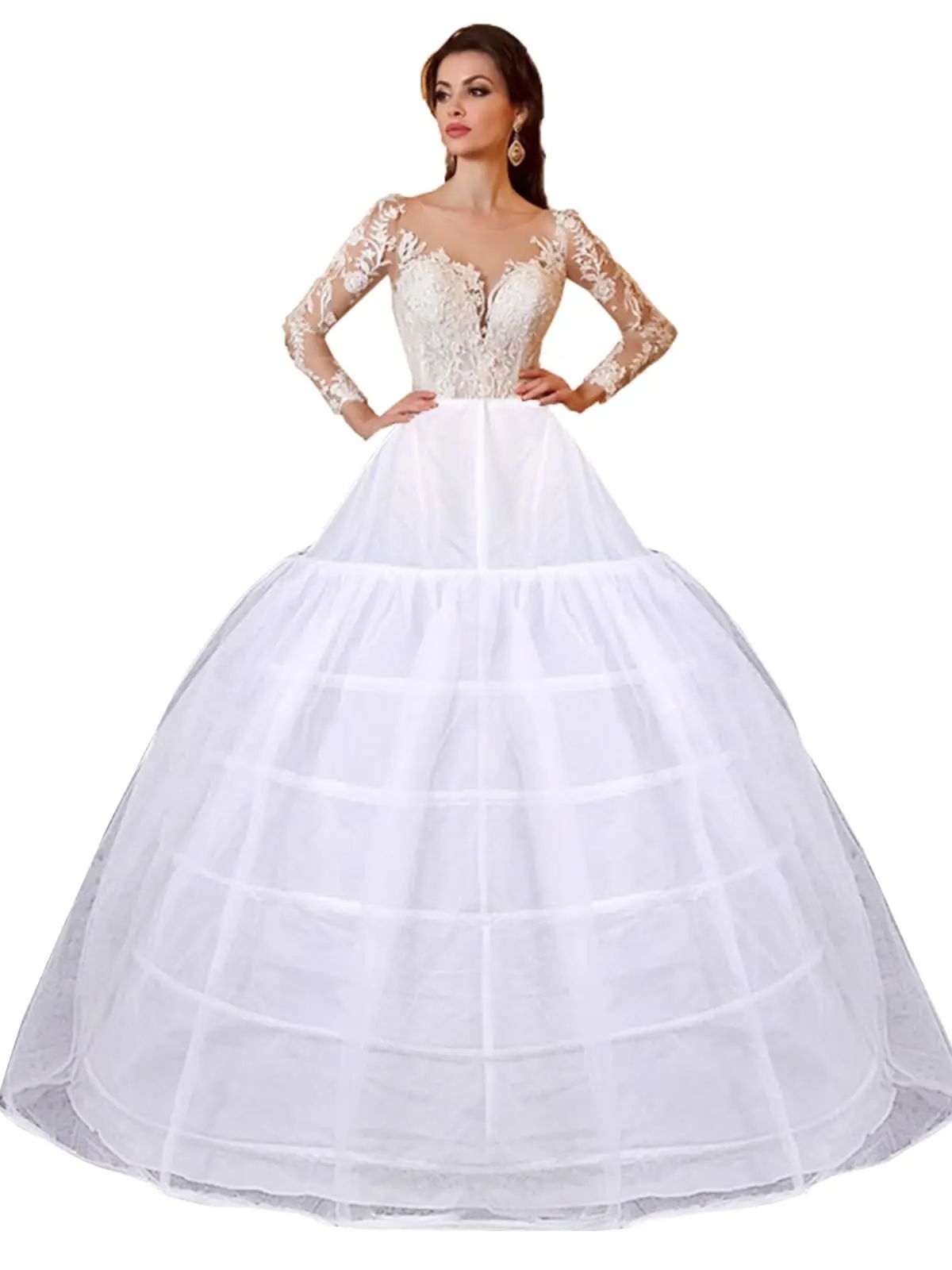 AliExpress Bridal Wedding Petticoat Underskirt Ball Gown Crinoline Slip Underskirt Bridae Prom Dress Petticoats, view 2