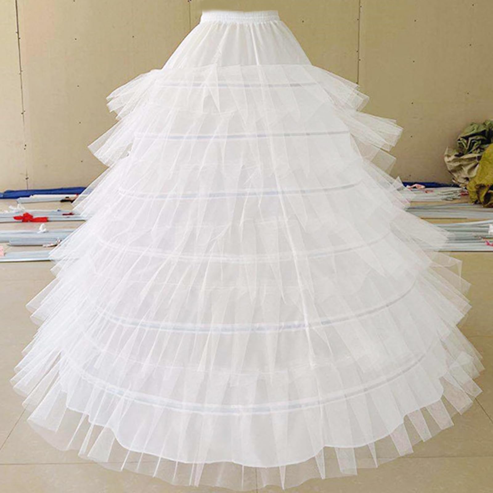 AliExpress Bridal Wedding Petticoat Underskirt Ball Gown Crinoline Slip Underskirt Bridae Prom Dress Petticoats, view 3