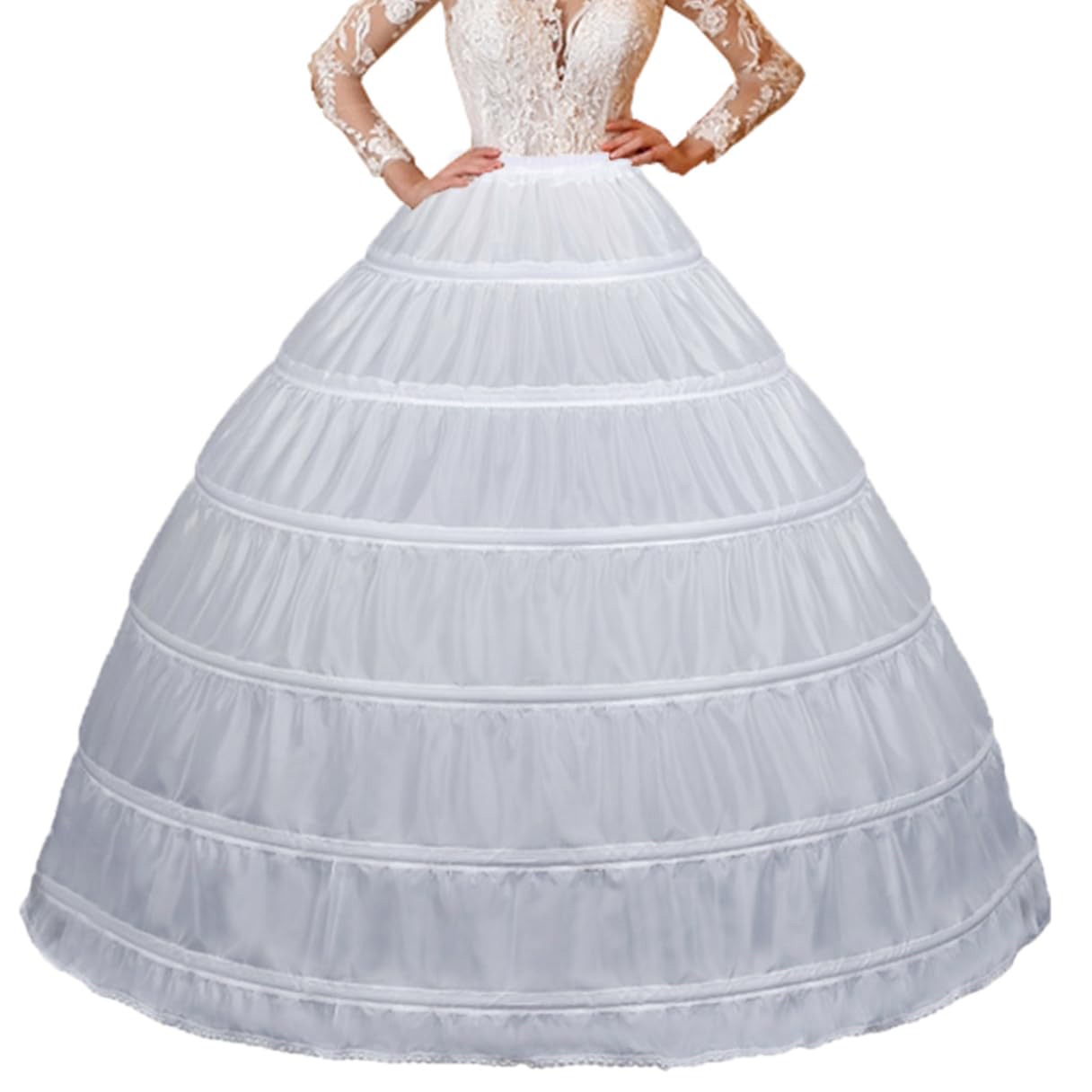 AliExpress Bridal Wedding Petticoat Underskirt Ball Gown Crinoline Slip Underskirt Bridae Prom Dress Petticoats, view 4