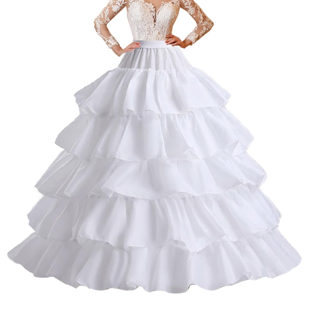 AliExpress Bridal Wedding Petticoat Underskirt Ball Gown Crinoline Slip Underskirt Bridae Prom Dress Petticoats, view 6