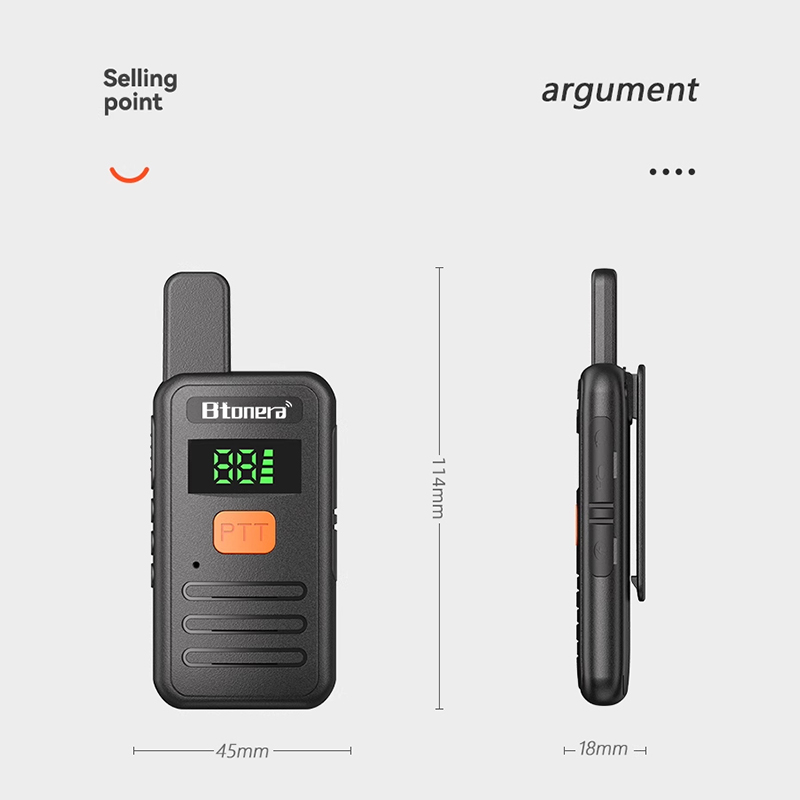 AliExpress Btonera T1 Mini Walkie Talkie pmr 446 Profesional Walkie Talkies Largo Alcance mini Radio Wolkie Tokie Walkies de Largo Alcance, view 4