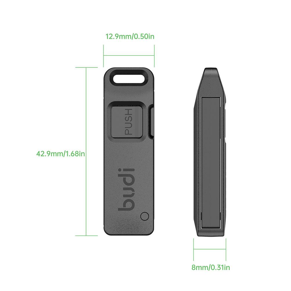 AliExpress BUDI Anti-Lost Sim Card Eject Pin Needle Plastic Storage Box Mobile Phone Steel Ejector Pin SIM TF Card Tray Opener Keyring, view 5