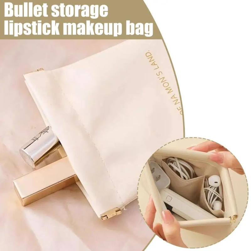 AliExpress Bullet Storage Bag with Automatic Closure, Wired Headphone Storage Bag, PU Coin Purse, Mini Portable Lipstick and Makeup Bag, view 5