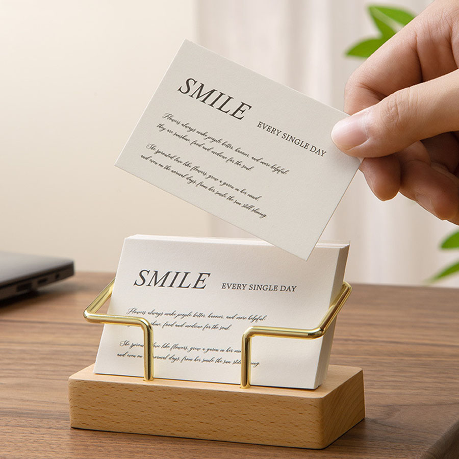 AliExpress Wooden Desktop Business Card Holder, view 4