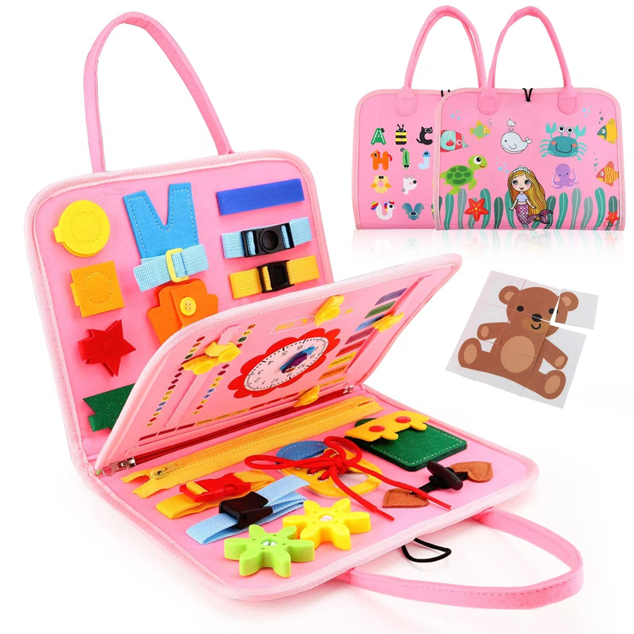 AliExpress Busy Board Montessori Toys Gifts, Sensory Toys,Educational Travel Toys, Preschool Activities for Learning Fine Motor Skills, view 3