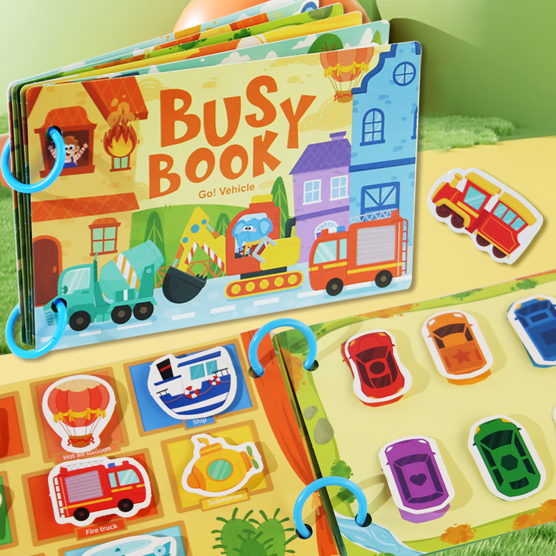 AliExpress Busy Book for Kids, Animals Vehicles Dinosaurs Stickers, Matching Number & Letter Games, Interactive Learning Activity Book, view 3