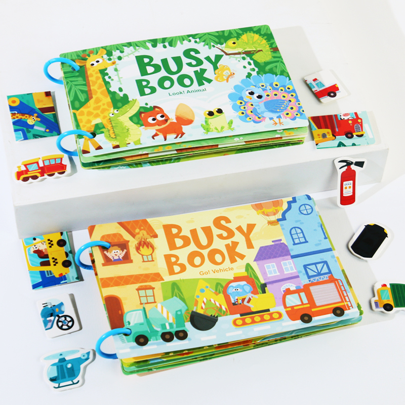 AliExpress Busy Book for Kids, Animals Vehicles Dinosaurs Stickers, Matching Number & Letter Games, Interactive Learning Activity Book, view 4