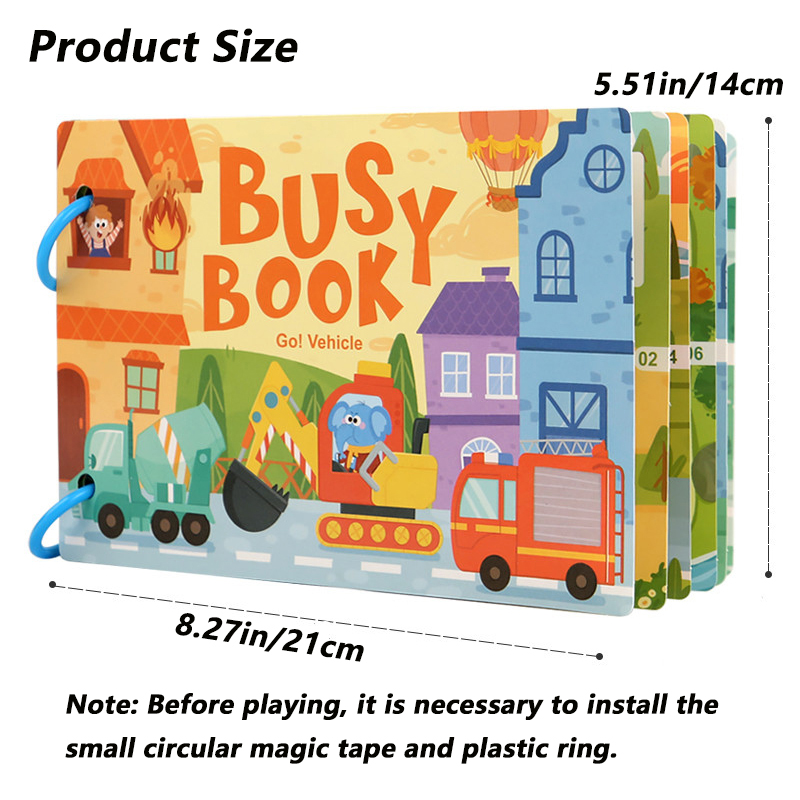 AliExpress Busy Book for Kids, Animals Vehicles Dinosaurs Stickers, Matching Number & Letter Games, Interactive Learning Activity Book, view 5