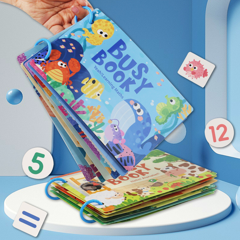 AliExpress Busy Book for Kids, Animals Vehicles Dinosaurs Stickers, Matching Number & Letter Games, Interactive Learning Activity Book, view 6