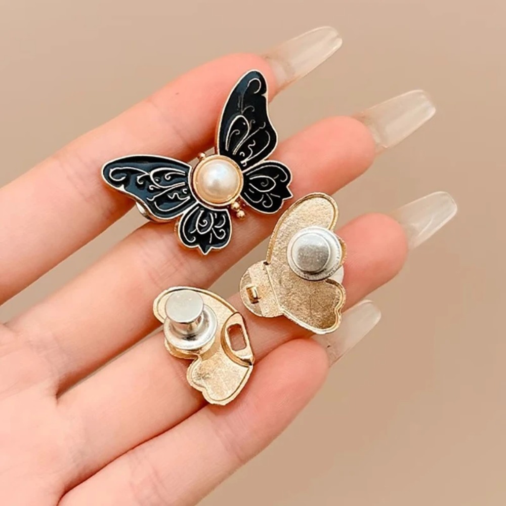 AliExpress Butterfly Jeans Button Adjustable Clips For Pant Skirts Waist Tightener Buckle Snap Button Pants Pin Retractable Button Adjuster, view 2