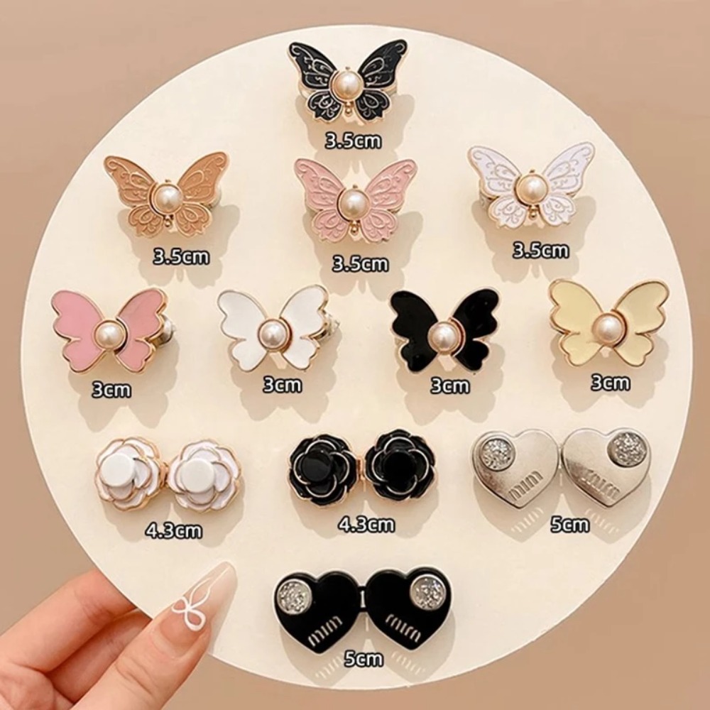 AliExpress Butterfly Jeans Button Adjustable Clips For Pant Skirts Waist Tightener Buckle Snap Button Pants Pin Retractable Button Adjuster, view 4