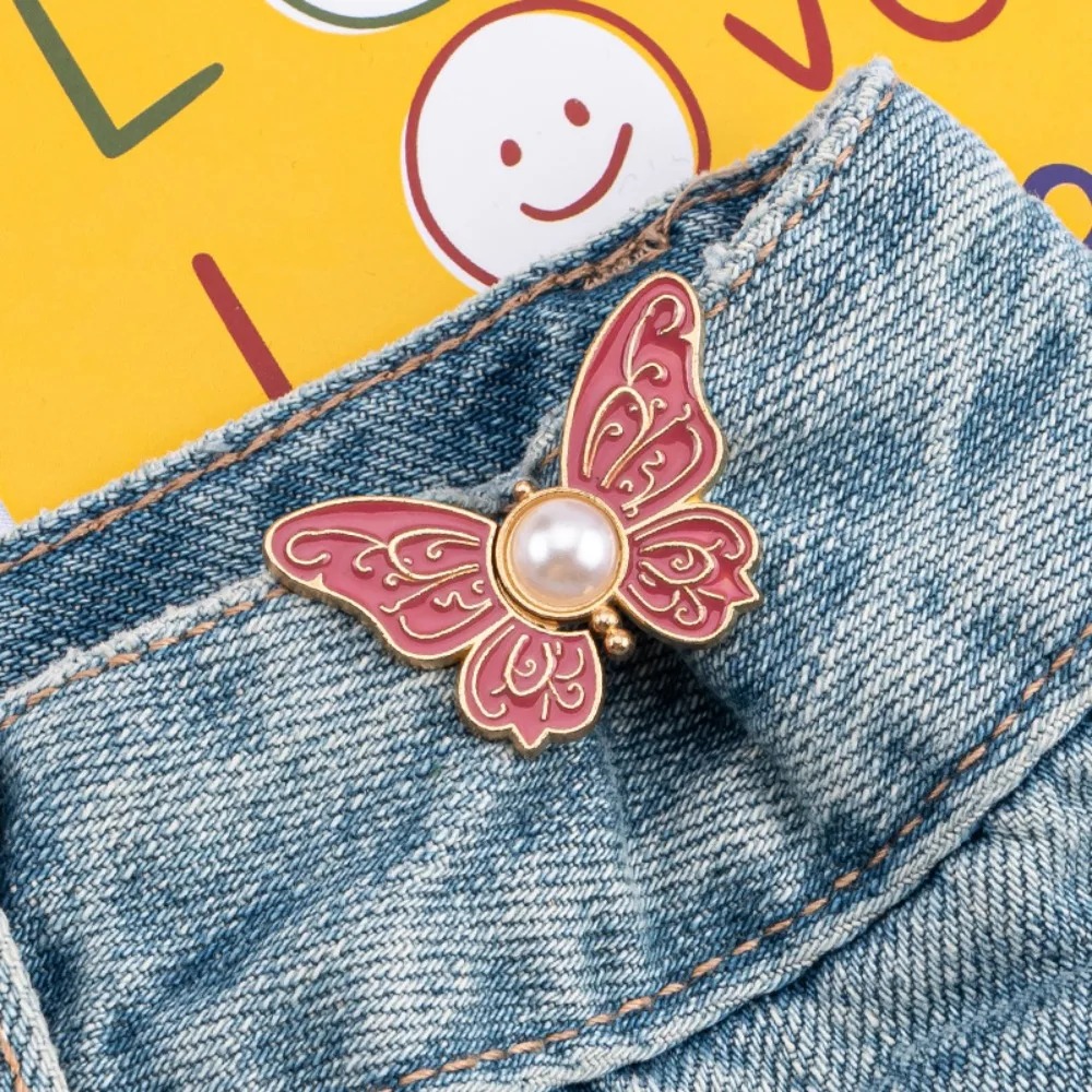 AliExpress Butterfly Jeans Button Adjustable Clips For Pant Skirts Waist Tightener Buckle Snap Button Pants Pin Retractable Button Adjuster, view 6