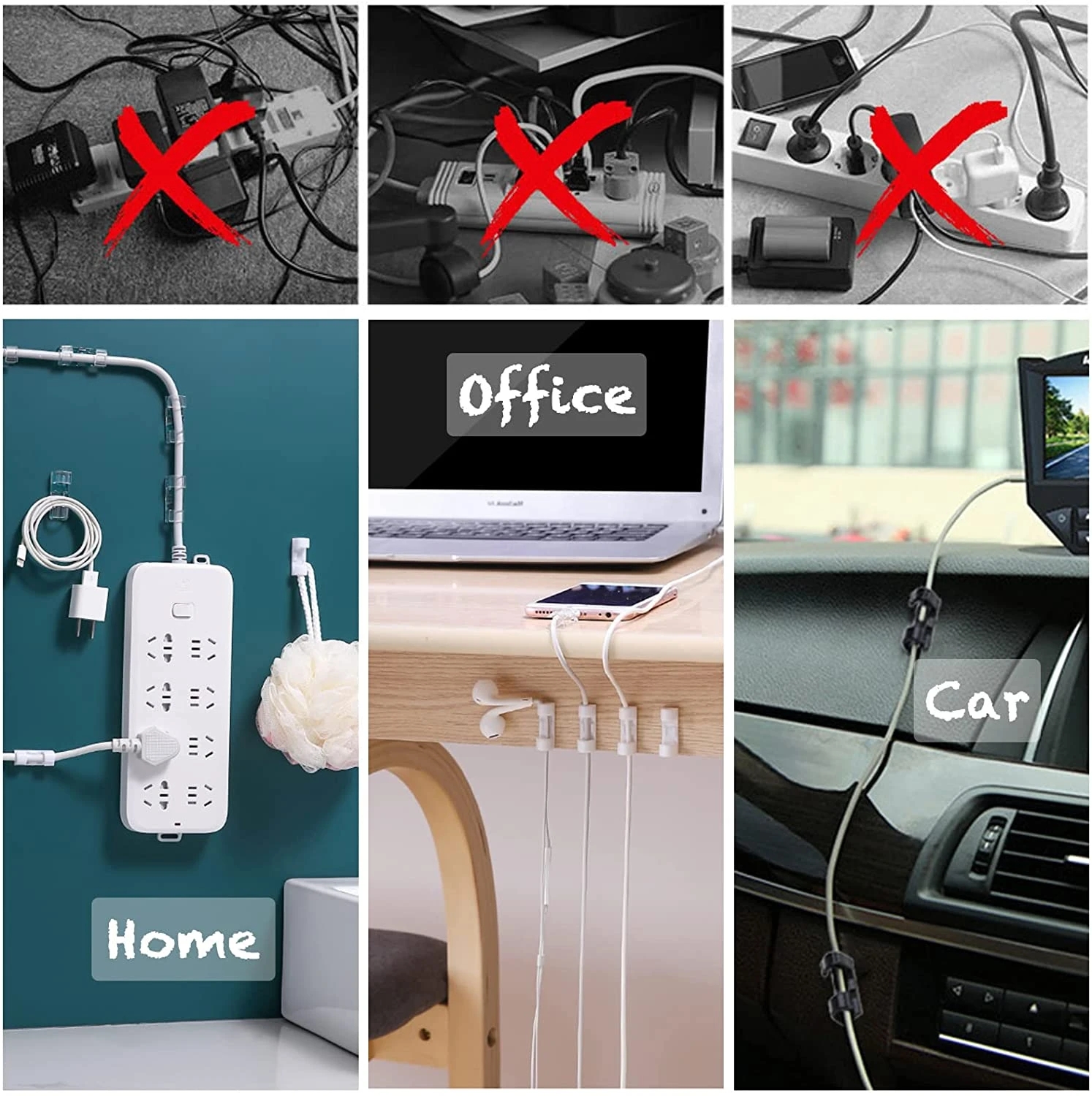 AliExpress Self-Adhesive Cable Clips for Desk and Car, view 3