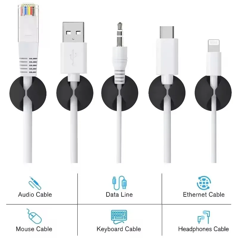 AliExpress Silicone Self-Adhesive Cable Management Clips, view 4